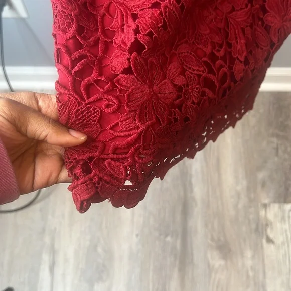 Women’s Lauren Ralph Lauren Red Knee Length Dress Size 6 - Picture 5 of 5